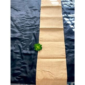 Table Runner Burlap with a gold threads. Jute. 70” long.